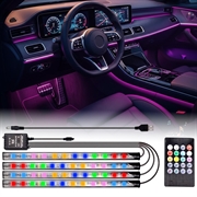 Sound-Activated interieur neon auto LED Strip Light - 4 stuks, 36 LED's