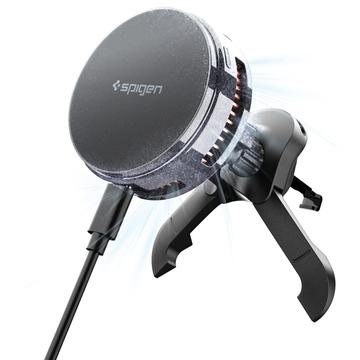Spigen Essential EV25MFAQ Qi2.2 Peltier MagSafe autohouder / lader 25W - Zwart