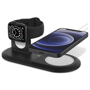Spigen MagFit Duo Opladen Dock voor Apple MagSafe, Apple Watch