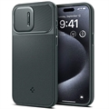 iPhone 15 Pro Spigen Optik Armor Mag Hoesje - Donkergroen