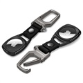 Spigen Rugged Armor Apple AirTag Case met Karabijnhaak - Zwart