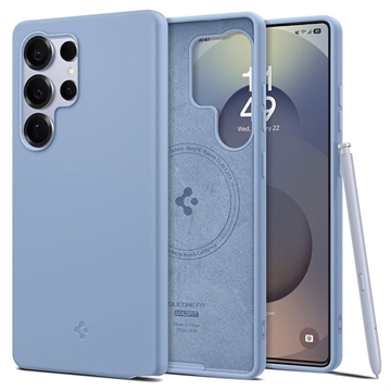 Samsung Galaxy S25 Ultra Spigen Silicone Fit MagFit hoesje - Saffierblauw