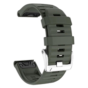Sport Silicone Riem voor Garmin Fenix 3 / 3 HR / 5X / 5X Plus / 6X / 6X Pro - Legergroen