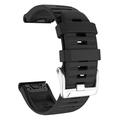 Sport Silicone Riem voor Garmin Fenix 3 / 3 HR / 5X / 5X Plus / 6X / 6X Pro - Zwart
