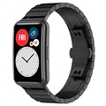 Huawei Watch Fit roestvrijstalen band met vlindergesp - zwart