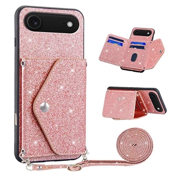 iPhone Air Stardust Cover met Kaarthouder - Roze