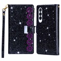 Starlight Series Samsung Galaxy Z Fold4 5G Wallet Case - Zwart