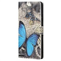 Style Series Motorola Edge 20 Pro Wallet Case - Blauwe vlinder