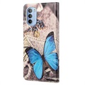Style Series Motorola Moto G31/G41 Wallet Case - Blauwe vlinder