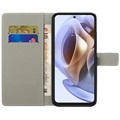 Style Series Motorola Moto G31/G41 Wallet Case - Blauwe vlinder