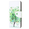Style Series Samsung Galaxy Xcover 5 Wallet Case - Bloeiende Boom / Groen