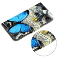 Style Series Samsung Galaxy A42 5G Wallet Case - Blauwe vlinder