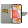 Style Series Samsung Galaxy A42 5G Wallet Case - Roze Bloemen