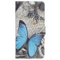 Style Series Samsung Galaxy A20e Wallet Case - Blauwe vlinder