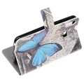 Style Series Samsung Galaxy A20e Wallet Case - Blauwe vlinder