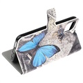 Style Series iPhone 11 Wallet Case - Blauwe vlinder