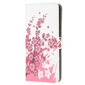 Style Series iPhone 13 Mini Portemonnee Hoesje - Roze Bloemen