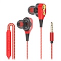 Stylish Four-Driver Stereo In-Ear Koptelefoon - Rood