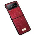 Sulada Celebrity Series Samsung Galaxy Z Flip4 5G Hybride Hoesje - Rood