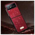 Sulada Celebrity Series Samsung Galaxy Z Flip4 5G Hybride Hoesje - Rood