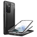 Supcase Clayco Xenon Samsung Galaxy S21 Ultra 5G Hybrid Hoesje - Zwart