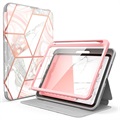 Supcase Cosmo iPad Mini (2021) Folio Case - Roze Marmer
