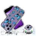 Sweet Armor Series iPhone 14 Pro Hybrid Hoesje - Blauwe vlinder