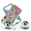 Sweet Armor Series iPhone 14 Pro Max Hybride Hoesje - Kleurrijke Bloemen
