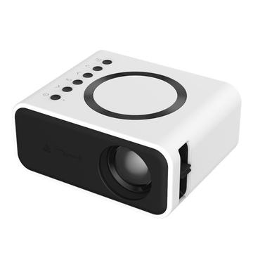 T300S Mini LCD Projector voor thuisbioscopen - Bedrade & draadloze schermsynchronisatie (Geopende verpakking - Bulkverpakking) - Wit