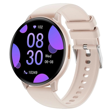 T6 Fitness-smartwatch met bellen via Bluetooth en hartslagmeter - 1.38" - roze