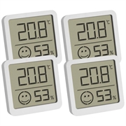 TFA Digitale Thermo-Hygrometer met Comfort Zone Weergave - 4 stuks. - Wit