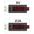 TOPK AC27 Lightning Data & Oplaadkabel met LCD Display - 1m - Rood