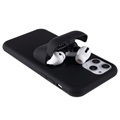 iPhone 11 Pro TPU Hoesje m. AirPods Pro Houder - Zwart