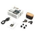 TS-100 Graffiti TWS-oortelefoon met Bluetooth 5.0 - zwart / goud