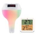 TS-PL04 draadloze RGB-zwembadthermometer voor zonne-energie met binnenontvanger