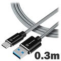 Tactische Fast Rope Oplaadkabel - USB-A/USB-C - 0.3m
