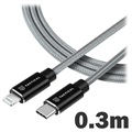 Tactische Fast Rope Oplaadkabel - USB-C/Lightning - 0.3m