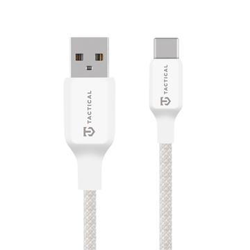 Tactical Stitch Thread USB-A / USB-C-kabel - 0.3m, 15W - Wit