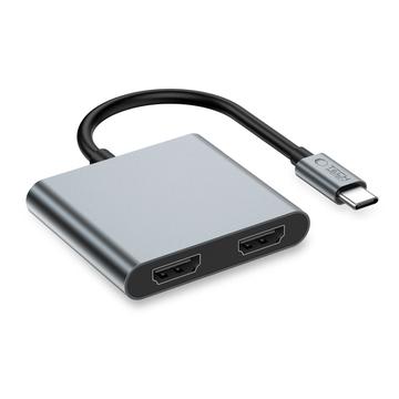 Tech-Protect HB08 4-in-1 USB-C multipoort hub - 2x HDMI, 2x USB-A, USB-C (Geopende verpakking - Bevredigend)