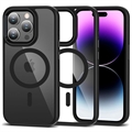 iPhone 15 Pro Max Tech-Protect Magmat Cover - MagSafe-compatibel - Zwart / Doorzichtig