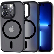 iPhone 13 Pro Tech-Protect Magmat Cover - MagSafe-compatibel - Doorschijnend Zwart