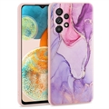 Samsung Galaxy A23 5G Tech-Protect Mood Marble TPU Case - Roze / Paars