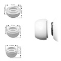 Tech-Protect AirPods Pro siliconen oordopjes - S, M, L - Wit