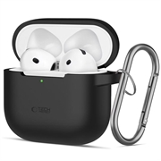 AirPods 4 Tech-Protect Silicone haaketui - Zwart