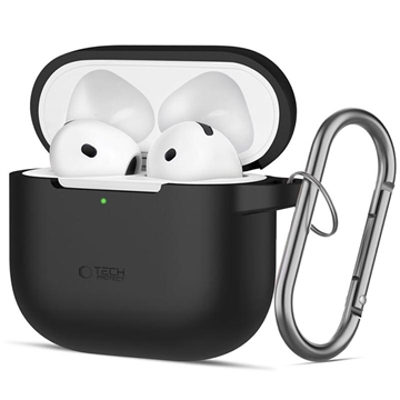 AirPods 4 Tech-Protect Silicone haaketui - Zwart
