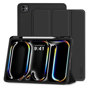 iPad Pro 11 2024/2025 Tech-Protect SmartCase Pen Tri-Fold Folio Hoesje - Zwart