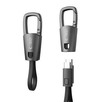 Tech-Protect UltraBoost DNA Sleutelhanger USB-C Kabel - 60W PD, 17cm - IJzergrijs