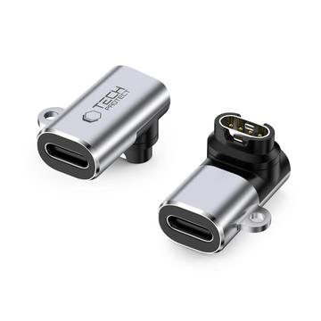 Tech-Protect UltraBoost USB-C Adapter voor Garmin Horloges - 5W - Grijs