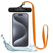 Tech-Protect Universele Waterdichte Hoes - 6.9" - Zwart / Oranje