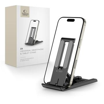 Tech-Protect Z5 Opvouwbare Aluminium Houder voor Smartphones, Tablets & E-Readers - 4" - 8.3" - Zwart